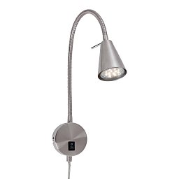 Obrázek pro produkt Flexibilní nástěnné svítidlo 45 cm 1xGU10 5W 400lm matný nikl - BRILONER