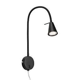 Obrázek pro produkt Flexibilní nástěnné svítidlo 45 cm 1xGU10 5W 400lm černá - BRILONER