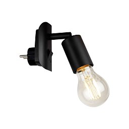 Obrázek pro produkt Svítidlo do zásuvky 9,5 cm 1x E27 25W černá - BRILONER