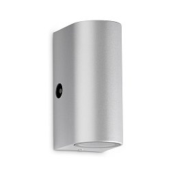 Obrázek pro produkt TELEFUNKEN LED venkovní nástěnné svítidlo s čidlem, 15,1 cm, 10 W, stříbrná - BRILONER
