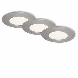Obrázek pro produkt 3ks sada LED vestavné svítidlo, pr. 8,5 cm, 4,8 W, matný nikl - BRILONER
