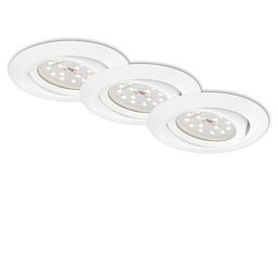 Obrázek pro produkt 3ks sada LED vestavné svítidlo, pr. 8,2 cm, 3,5 W, bílé - BRILONER