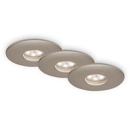 Obrázek pro produkt 3ks sada LED vestavné svítidlo, pr. 4,5 , 1,8 W, matný nikl - BRILONER