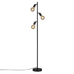 Obrázek pro produkt Stojací svítidlo pr. 22 cm 3x E27 10W černá - BRILO