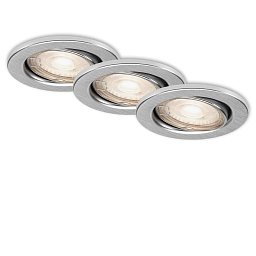Obrázek pro produkt 3ks LED vestavné svítidlo, pr. 8,6 cm, 5 W, hliník - BRILONER