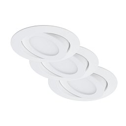 Obrázek pro produkt 3ks sada LED vestavné svítidlo, pr. 10,6 cm, 4,8 W, bílé - BRILONER