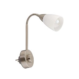 Obrázek pro produkt Flexibilní svítidlo do zásuvky 23,5 cm E14 25W matný nikl - BRILONER