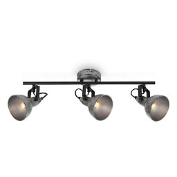 Obrázek pro produkt Bodové svítidlo pr. 10 cm 3x E14 max. 40W antická stříbrná - BRILO