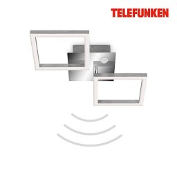 Obrázek pro produkt TELEFUNKEN LED stropní svítidlo s čidlem, 47 cm, 12 W, chrom-hliník - BRILONER