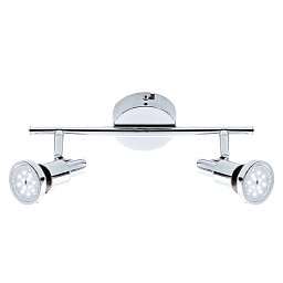 LED bodové svítidlo 27,5 cm 2xGU10 9,6W 800lm chrom - BRILONER Obrázek pro produkt LED bodové svítidlo 27,5 cm 2xGU10 9,6W 800lm chrom - BRILONER