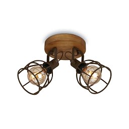 Obrázek pro produkt Bodové svítidlo pr. 22 cm 2x E27 25W hnědé - BRILO