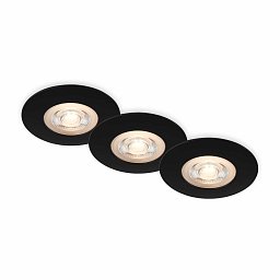Obrázek pro produkt LED vestavná svítidla, pr.9 cm, 3x LED, 5 W, 480 lm, černá - BRILONER