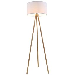 Obrázek pro produkt Textilní stojací svítidlo pr. 45,5 cm 1x E27 60W bílé - BRILO