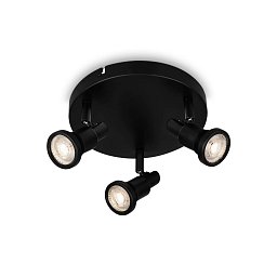 LED bodové svítidlo pr. 21 cm 3xGU10 4,8W 400lm černá - BRILONER Obrázek pro produkt LED bodové svítidlo pr. 21 cm 3xGU10 4,8W 400lm černá - BRILONER