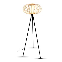 Obrázek pro produkt Stojací svítidlo, 153 cm, 1x E27, max. 10W, barva dřeva - BRILONER