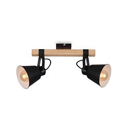 Obrázek pro produkt Bodové svítidlo 40 cm 2x E27 40W černá - BRILO