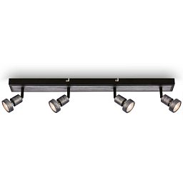 Obrázek pro produkt LED bodové svítidlo, 64 cm, 4x GU10, 4,9 W, 460 lm, antická stříbrná - BRILONER