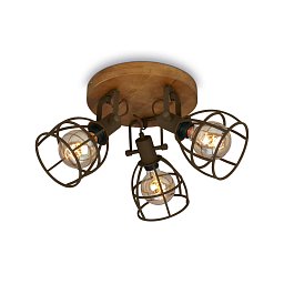 Obrázek pro produkt Bodové svítidlo pr. 29 cm 3x E27 25W hnědé - BRILO