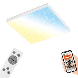 Obrázek pro produkt Hvězdné nebe CCT svítidlo LED panel, 45cm, 24 W, 2500 lm, bílé - BRILO