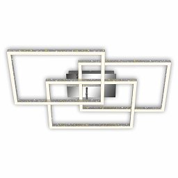 Obrázek pro produkt LED stropní svítidlo, 52 cm 57 W, 5700 lm, hliník-chrom - BRILO