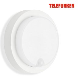 Obrázek pro produkt TELEFUNKEN LED venkovní nástěnné svítidlo s čidlem, pr. 17 cm, 12 W, bílé - BRILONER