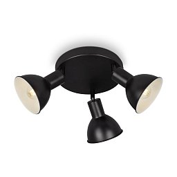 Obrázek pro produkt Bodové svítidlo pr. 19 cm 3x E14 max. 25W černá - BRILO