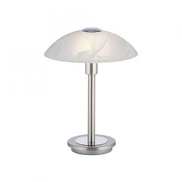 Obrázek pro produkt ENOVA LED stolní lampa stříbrná alabastrový dekor sklo 3 krokové dotykový stmívač 3000K - PAUL NEUHAUS