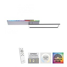 Obrázek pro produkt RENDA LED stropní svítidlo hranaté hliník CCT stmívatelné Rainbow RGB 2700-5000K - LEUCHTEN DIREKT / JUST LIGHT