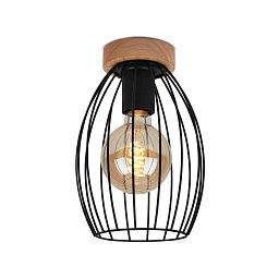 Obrázek pro produkt Stropní svítidlo pr. 17,5 cm 1x E27 60W černá - BRILO