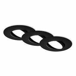 Obrázek pro produkt 3ks sada LED vestavné svítidlo, 9 cm, 4,9W, 480lm černá - BRILONER