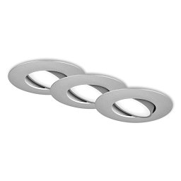 Obrázek pro produkt 3ks sada LED vestavné svítidlo, 9 cm, 3x 4,9W, 480lm, matný chrom - BRILONER