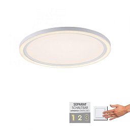 Obrázek pro produkt BEDGING LED stropní svítidlo bílé kruhové ovládání vypínačem teplá bílá paměťová funkce 3000K - LEUCHTEN DIREKT / JUST LIGHT
