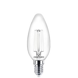 Obrázek pro produkt LED FILAMENT CANDLE INCANTO WHITE 4,5W E14 2700K 360d - CENTURY