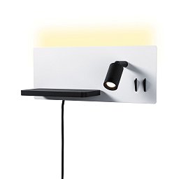 Obrázek pro produkt LED nástěnné svítidlo Serra USB C 2700K / 230V 5,5 / 1x2,6W stmívatelné bílá mat/černá mat - PAULMANN