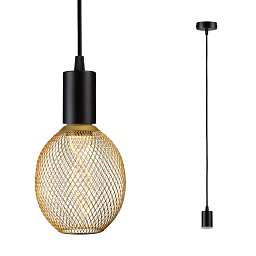 Závěsné svítidlo Ravi IP44 E27 max. 60W černá mat - PAULMANN Obrázek pro produkt Závěsné svítidlo Ravi IP44 E27 max. 60W černá mat - PAULMANN