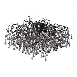 Obrázek pro produkt Stropní svítidlo ICICLE, černá, křišťálové přívěsky, 14-ramenné - PAUL NEUHAUS