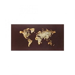 Obrázek pro produkt MAP LED nástěnné svítidlo barva rzi obraz s osvětlením mapa světa 3000K - PAUL NEUHAUS