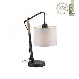 Obrázek pro produkt GREEN SOFI LED stolní lampa černá s imitací dřeva šňůrový vypínač IP20 do interiéru - LEUCHTEN DIREKT / JUST LIGHT