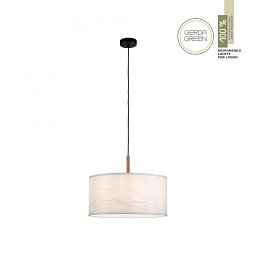 Obrázek pro produkt GREEN SOFI LED závěsné svítidlo černé s imitací dřeva 1 ramenné nadčasový design - LEUCHTEN DIREKT / JUST LIGHT