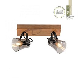 Obrázek pro produkt GREEN LANG LED stropní svítidlo 2 ramenné přírodní dřevo dub nastavitelné - LEUCHTEN DIREKT / JUST LIGHT