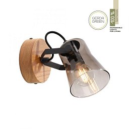 Obrázek pro produkt GREEN LANG LED nástěnné svítidlo 1 ramenné přírodní dřevo dub nastavitelné - LEUCHTEN DIREKT / JUST LIGHT