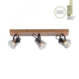 Obrázek pro produkt GREEN LANG LED stropní svítidlo 3 ramenné přírodní dřevo dub nastavitelné - LEUCHTEN DIREKT / JUST LIGHT