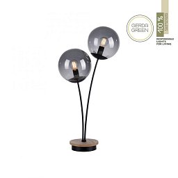 Obrázek pro produkt GREEN WIDO LED stolní lampa dřevo kouřová barva šňůrový vypínač IP20 do interiéru - LEUCHTEN DIREKT / JUST LIGHT