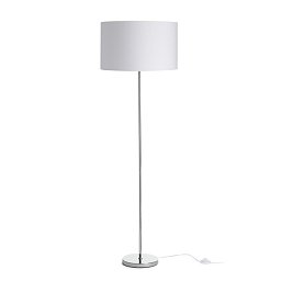 Obrázek pro produkt NYC/RON 40/25 stojanová Monaco holubí šeď/stříbrné PVC/chrom 230V E27 11W - RED - DESIGN RENDL