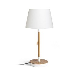 Obrázek pro produkt KEITH/ALVIS 24 stolní s USB krémově bílá buk 230V E27 7W - RED - DESIGN RENDL