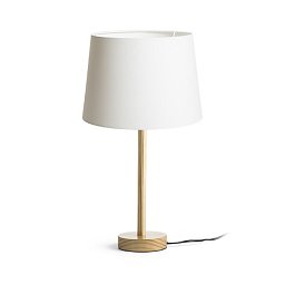 Obrázek pro produkt MAUI/AMBITUS 30 stolní Polycotton bílá/dřevo 230V E27 11W - RED - DESIGN RENDL