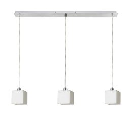 Obrázek pro produkt DADOS III 80 závěsná opálové sklo/chrom 230V E27 3x11W - RED - DESIGN RENDL