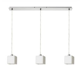 Obrázek pro produkt DADOS III 80 závěsná opálové sklo/matný nikl 230V E27 3x11W - RED - DESIGN RENDL