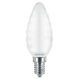 Obrázek pro produkt LED FILAMENT CANDLE kroucená SATÉN 6W E14 6000K 360d - CENTURY