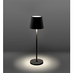 Obrázek pro produkt Nabíjecí stmívatelné LED svítidlo LUME PLUS černá 2,2W 2700K IP54 USB Ra95 s nabíjecí základnou - CENTURY